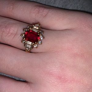 Sterling silver finished in 18k gold ring